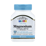 21st Century, Chelated Magnesium Glycinate, 90 Capsules, (100 mg per Capsule)