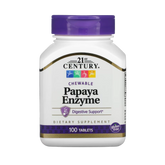 21st Century, Chewable Papaya Enzyme, 100 Tablets