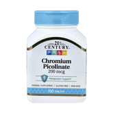 21st Century, Chromium Picolinate, 200 mcg, 100 Tablets