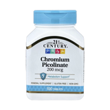 21st Century, Chromium Picolinate, 200 mcg, 100 Tablets