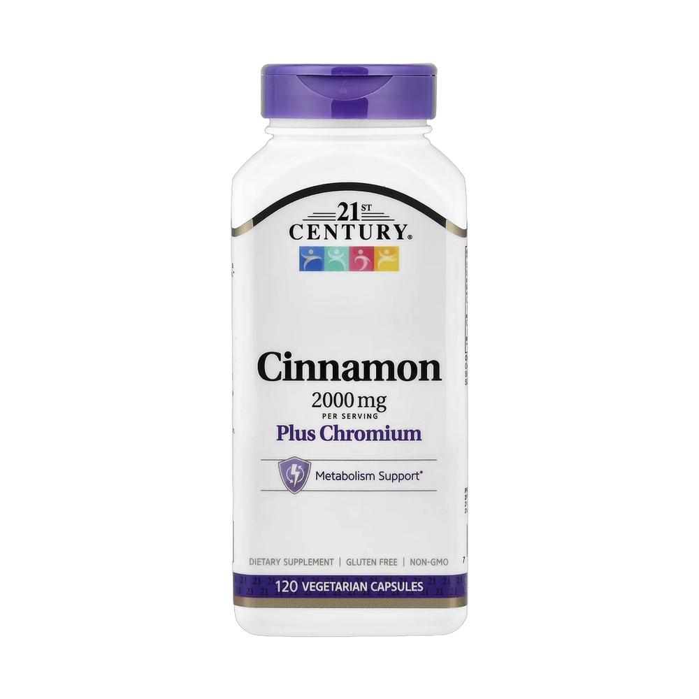 21st Century, Cinnamon plus Chromium, 120 Vegetarian Capsules