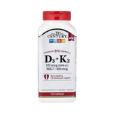 21st Century, D3 + K2, 120 Capsules