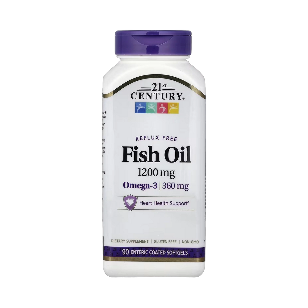 21st Century, Fish Oil, 1,200 mg, 90 Enteric Coated Softgels