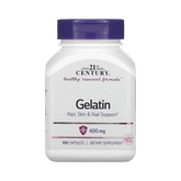 21st Century, Gelatin, 600 mg, 100 Capsules