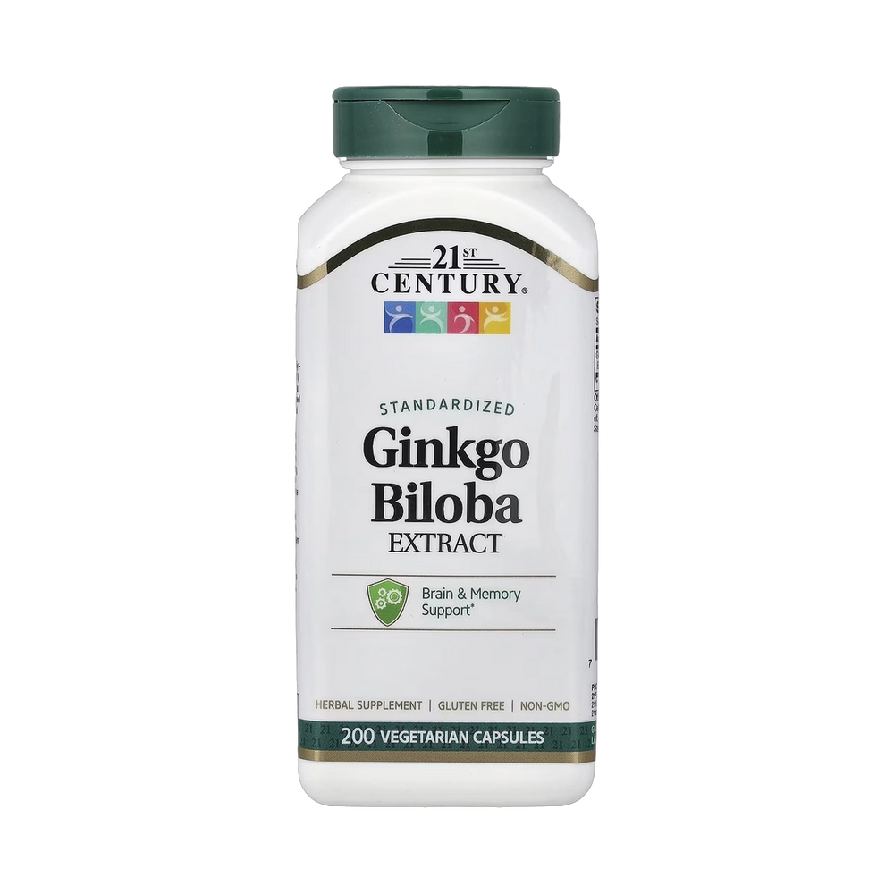 21st Century, Ginkgo Biloba Extract, Standardized, 200 Vegetarian Capsules