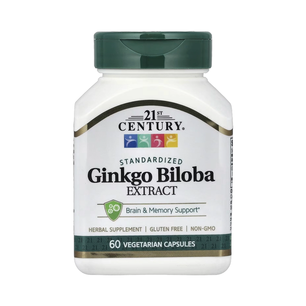 21st Century, Ginkgo Biloba Extract, Standardized, 60 Vegetarian Capsules