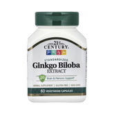 21st Century, Ginkgo Biloba Extract, Standardized, 60 Vegetarian Capsules