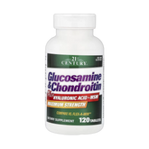 21st Century, Glucosamine & Chondroitin Plus Hyaluronic Acid + MSM, 120 Tablets
