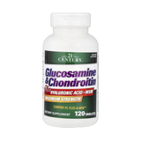 21st Century, Glucosamine & Chondroitin Plus Hyaluronic Acid + MSM, 120 Tablets