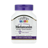 21st Century, Melatonin, Quick Dissolve, Cherry, 10 mg, 120 Tablets