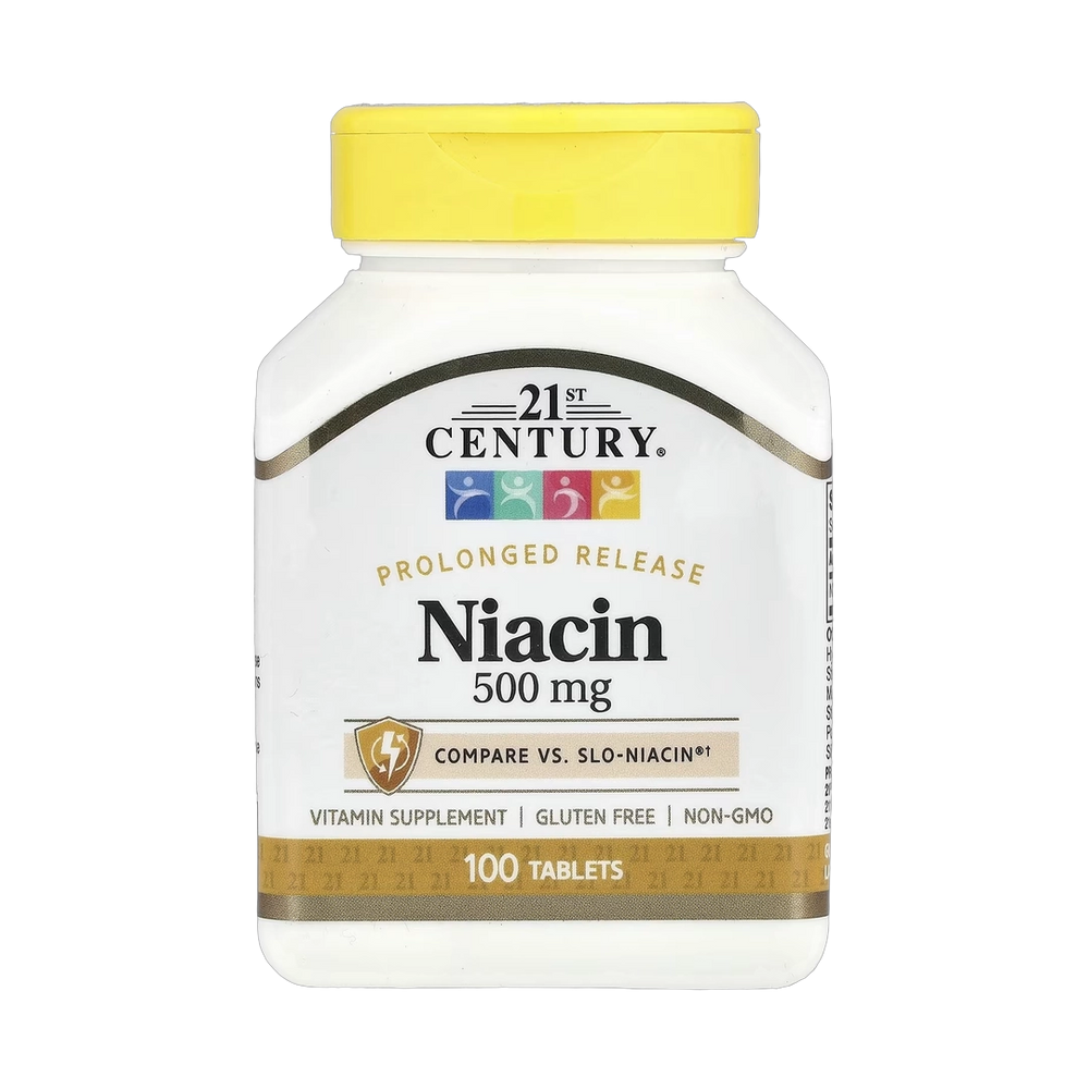 21st Century, Prolonged Release Niacin, 500 mg, 100 Tablets