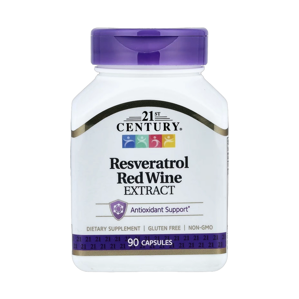 21st Century, Resveratrol Red Wine Extract, 90 Capsules