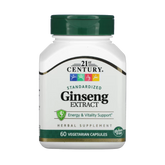 21st Century, Standardized Ginseng Extract, 60 Vegetarian Capsule