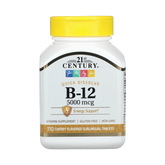 21st Century, Vitamin B-12, Cherry, 5,000 mcg, 110 Sublingual Tablets