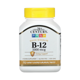 21st Century, Vitamin B-12, Cherry, 5,000 mcg, 110 Sublingual Tablets