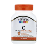 21st Century, Vitamin C with Rose Hips, 500 mg, 110 Tablets