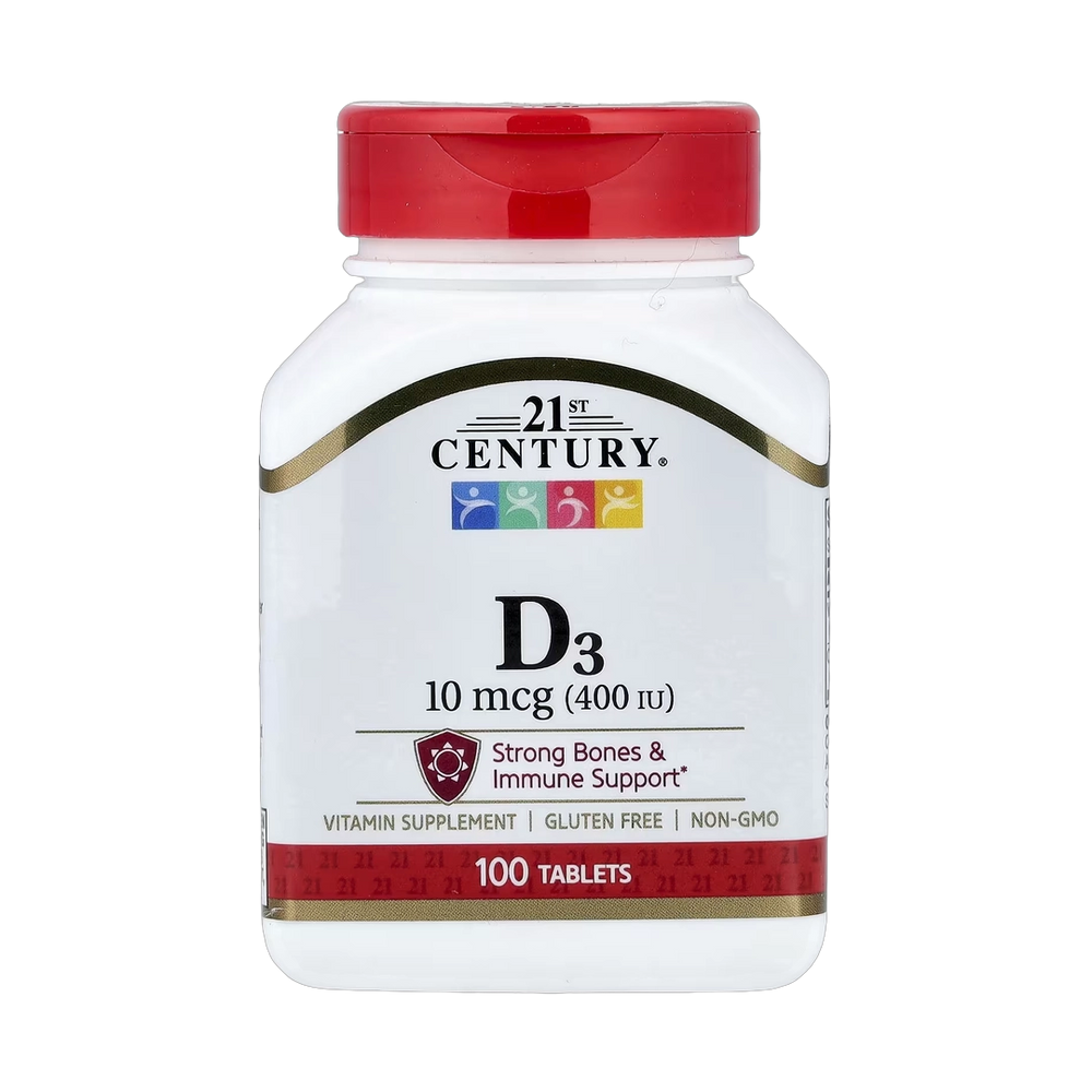 21st Century, Vitamin D3, 10 mcg (400 IU), 100 Tablets