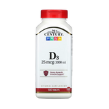 21st Century, Vitamin D3, 25 mcg (1,000 IU), 500 Tablets