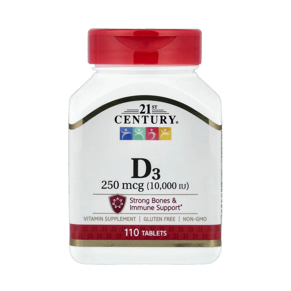 21st Century, Vitamin D3, 250 mcg (10,000 IU), 110 Tablets