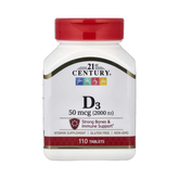 21st Century, Vitamin D3, 50 mcg (2,000 IU), 110 Tablets