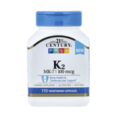 21st Century, Vitamin K2, 100 mcg, 110 Vegetarian Capsules