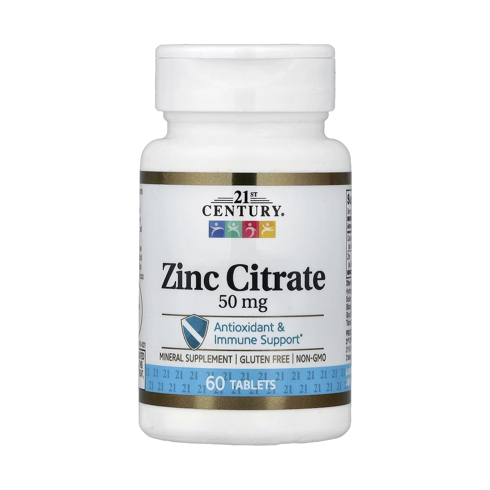 21st Century, Zinc Citrate, 50 mg, 60 Tablets