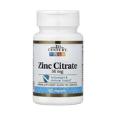 21st Century, Zinc Citrate, 50 mg, 60 Tablets