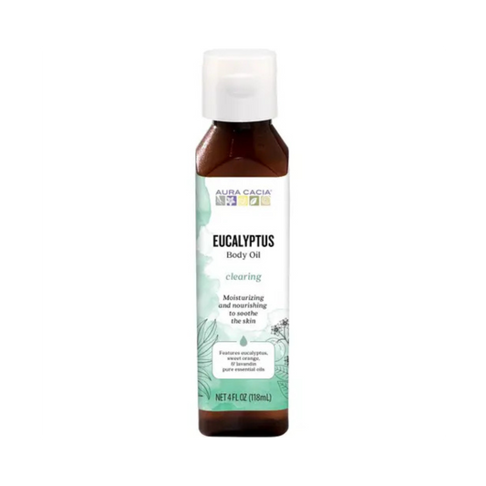 Aura Cacia, Body Oil, Clearing Eucalyptus, 4 Oz