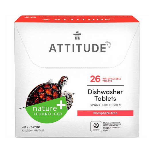 Attitude, Dishwasher Detergent Eco Pouches, 26 Pouch