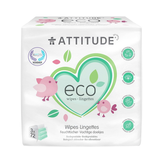 Attitude, Eco Baby Wipes Tripack, Pack of 3