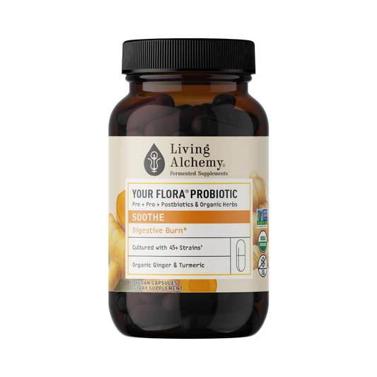 Living Alchemy, Your Flora Soothe Digestive Fire Plus, Organic Turmeric & Ginger, 60 Capsules