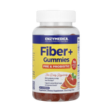 Enzymedica, Fiber+ Gummies, Pre & Probiotic, Blood Orange, 90 Gummies