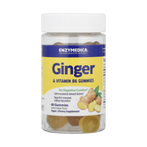 Enzymedica, Ginger & Vitamin B6 Gummies, Lemon Ginger, 60 Gummies
