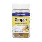 Enzymedica, Ginger & Vitamin B6 Gummies, Lemon Ginger, 60 Gummies