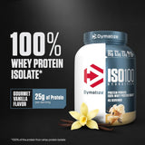Dymatize, ISO100® Hydrolyzed, 100% Whey Protein Isolate, Gourmet Vanilla, 3 lb (1.37 kg)