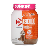 Dymatize, ISO100® Hydrolyzed, 100% Whey Protein Isolate, Dunkin’ Mocha Latte, 1.4 lb (650 g)