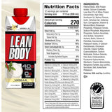 Labrada Nutrition, Lean Body Ready-to-Drink, Vanilla Protein Shake, 17 fl oz