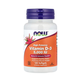 NOW Foods, Vitamin D-3, High Potency, 125 mcg (5,000 IU), 120 Softgels