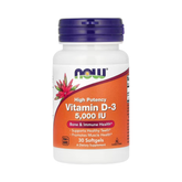 NOW Foods, Vitamin D-3, High Potency, 5,000 IU, 30 Softgels
