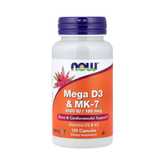 NOW Foods, Mega D3 & MK-7, 120 Capsules