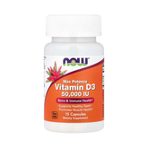 NOW Foods, Vitamin D3, Max Potency, 50,000 IU, 15 Capsules