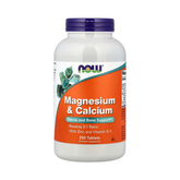 NOW Foods, Magnesium & Calcium With Zinc and Vitamin D-3, 250 Tablets