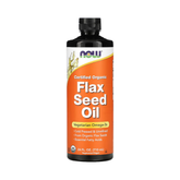 NOW Foods, Certified Organic Flax Seed Oil, 24 fl oz, 710 ml