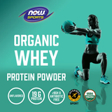NOW Foods, Sports, Organic Whey Protein, Unflavored, 1 lb, 454 g