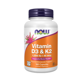 NOW Foods, Vitamin D3 & K2, 1,000 IU / 45 mcg, 180 Capsules