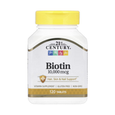 21st Century, Biotin, 10,000 mcg, 120 Tablets
