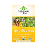 Organic India, Tulsi Tea, Honey Chamomile, Caffeine-Free, 18 Infusion Bags, 1.08 Oz