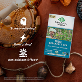 Organic India, Tulsi Tea, Breakfast, 18 Infusion Bags, 1.08 Oz