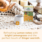Organic India, Tulsi Tea, Lemon Ginger, Caffeine-Free, 18 Infusion Bags, 1.27 Oz