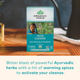 Organic India, Tulsi Cleanse Tea, Caffeine-Free, 18 Infusion Bags, 1.02 Oz